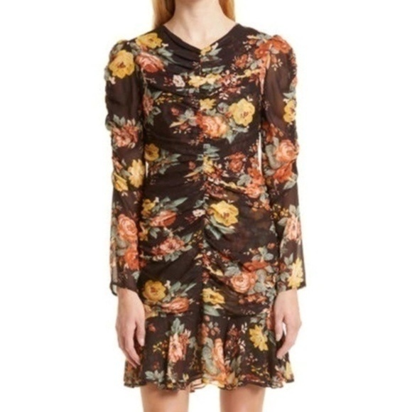 Veronica Beard Hedera Silk Floral Mini Dress - Picture 1 of 13